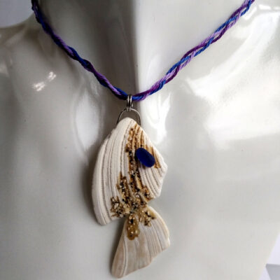 Braid purple necklace