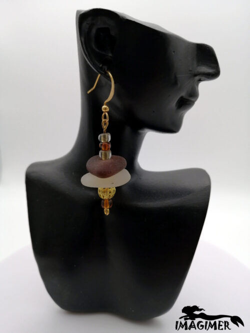 Unique sea glass earrings