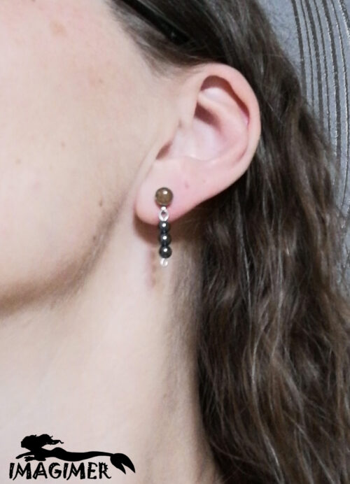 Boucles d'oreilles avec morceaux du Rocher Percé